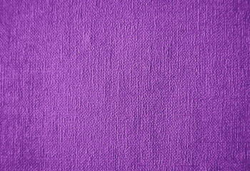 Bright purple textured background. Texture of small dots and lines. Blur the background at the edges. Central part of the background is clear. Fabric, wallpaper, material. Different shades of purple.