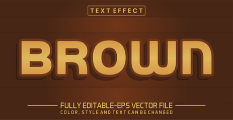 Brown font Text effect editable