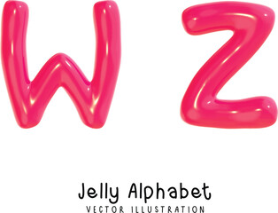 Jelly Alphabet Font. Gummy font style.