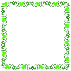 Hand drawn hearts border and frame design