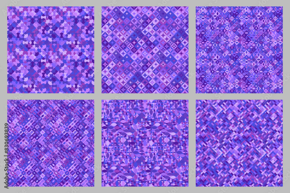 Poster diagonal curved shape pattern background set - abstract vector design