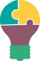 Infographic Light Bulb Puzzle