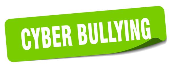 cyber bullying sticker. cyber bullying label