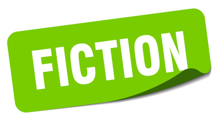 fiction sticker. fiction label