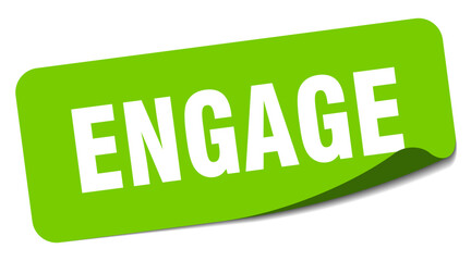 engage sticker. engage label