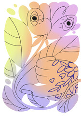 Abstract floral print