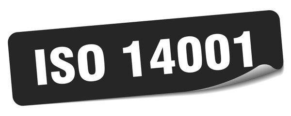 iso 14001 sticker. iso 14001 label