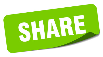 share sticker. share label