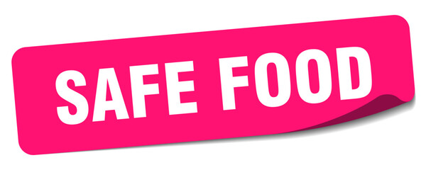 safe food sticker. safe food label
