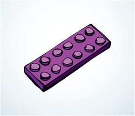 Building Block. Vector drawing