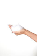 The habit of washing hands thoroughly with soap and foam for hygiene purposes.