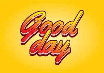 Good day. Text effect in 3D style with good colors
