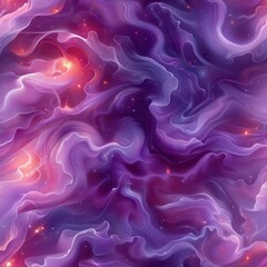 Fototapeta premium Seamless abstract purple fantasy shapes - swirls and waves pattern background