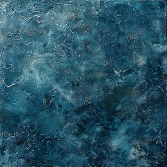 Obraz premium Vibrant Abstract Art Piece: Oceanic Textures in Dark Blue Tones