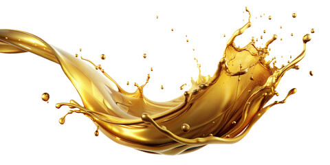 Golden oil splash