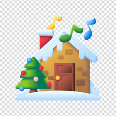 Christmas music vector icon design in eps 10