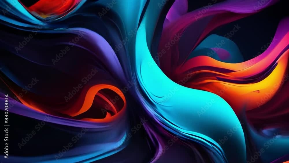 Poster A dark abstract background with deep shadows and ethereal elements, illuminated by dramatic lighting