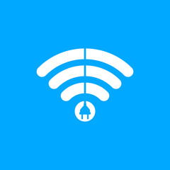 internet wifi signal logo design vector