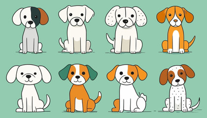 Obraz premium Minimalist Dog Doodle
