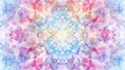 Pastel stylish background with a kaleidoscope pattern