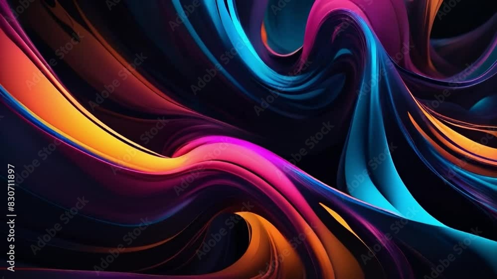 Poster A dark abstract background with deep shadows and ethereal elements, illuminated by dramatic lighting