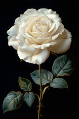 rose vintage flower on dark background	
