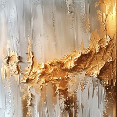 Gold Textured Abstract Art