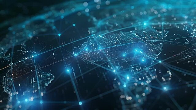 Though vast and complex this digital finance constellation map shows the interconnectedness of global financial systems bridging gaps and promoting accessibility.