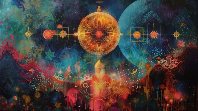 Mystical symbols and sacred geometry in exploration of Latin American spirituality