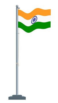 Flag Animation, Flag On Pole animation, Seamless loop animation 