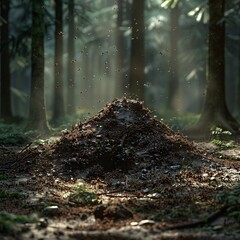 Obraz premium Vibrant Nature: Forest Ecosystem at Sunrise