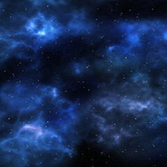 Naklejka premium Blue Galaxy Background