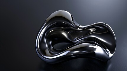 3D render of abstract glass shape, close up, dark background, ethereal, Overlay, minimalist design backdrop
