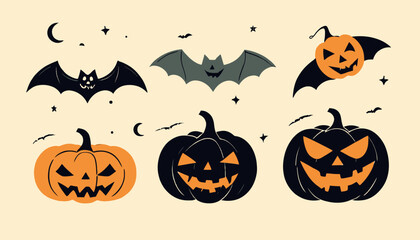 Minimalist Halloween Pumpkin Doodle