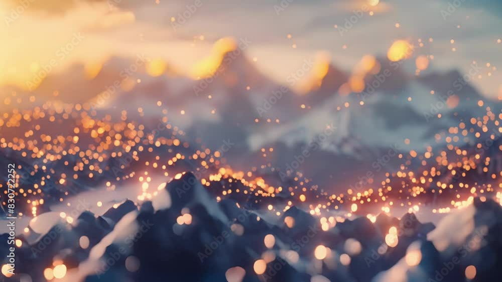 Poster snowcapped summits glistening in the sunlight mirroring the imtrable security of blockchain technolo