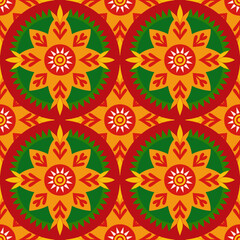 Fototapeta premium Seamless pattern with mandalas. Vintage decorative elements.
