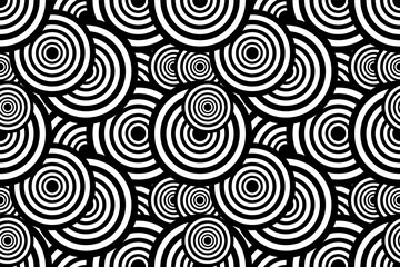 Black circle seamless pattern background 