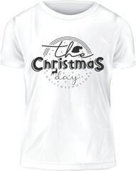 Merry Christmas and Winter Season T-shirt design Vector Template