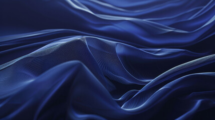 Fototapeta premium Elegant Blue Fabric Waves Texture in High Resolution