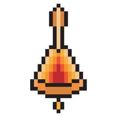 Fototapeta premium Bell in pixel art style