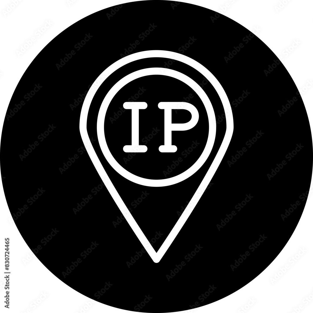 Poster vector design ip address icon style