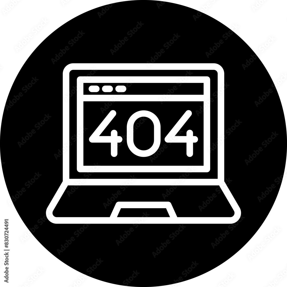Poster vector design 404 error icon style