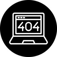 Vector Design 404 Error Icon Style
