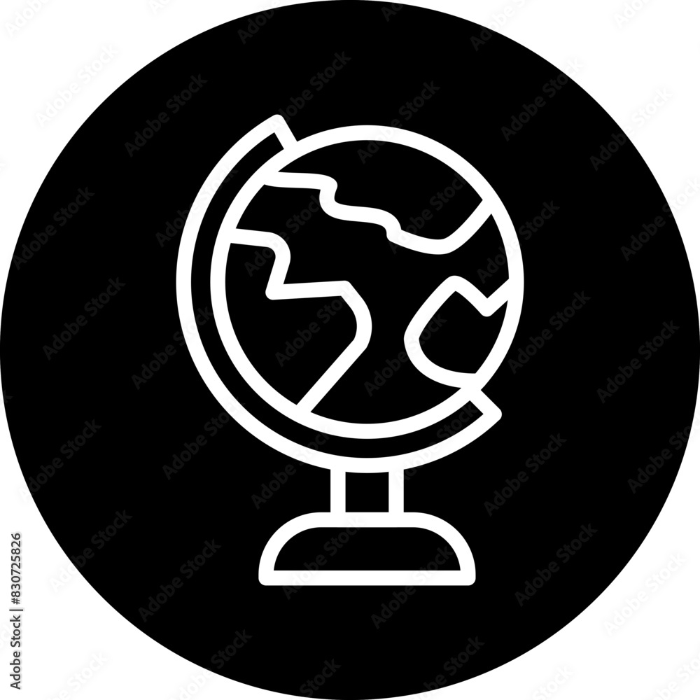 Sticker vector design globe icon style