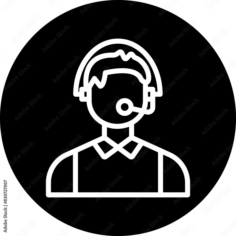 Sticker Vector Design Call Center Icon Style