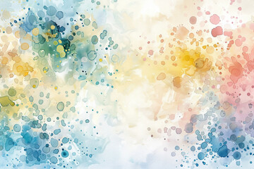Vibrant Abstract Watercolor Painting with Colorful Blotches