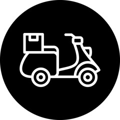 Vector Design Delivery Bike Icon Style