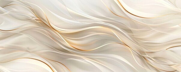 A white background with gold waves