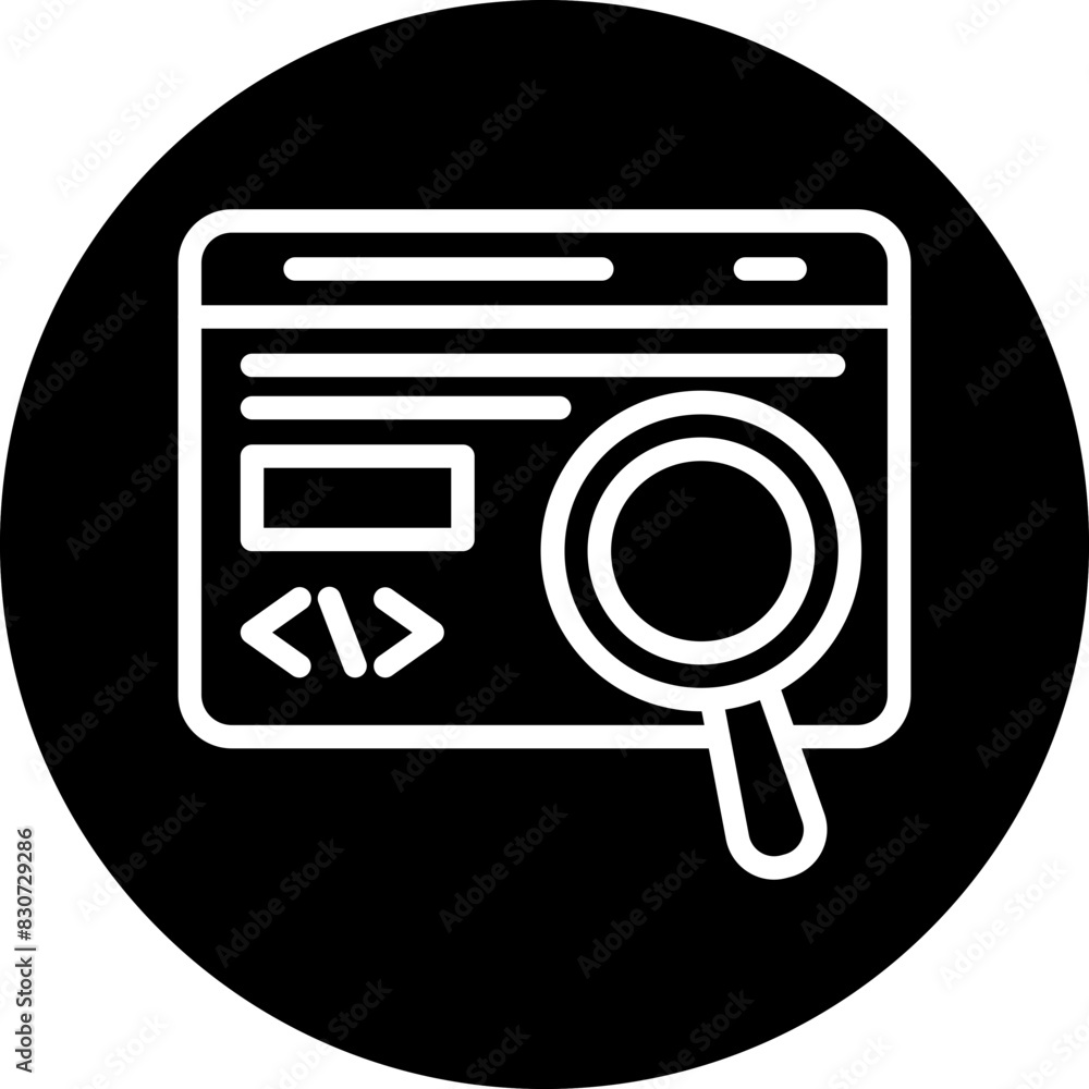 Poster vector design code testing icon style