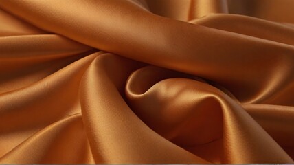 golden silk fabric with folds